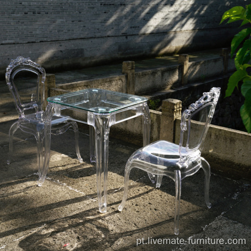 Mesa de plástico moderna e cadeiras de jantar cadeiras de casamento